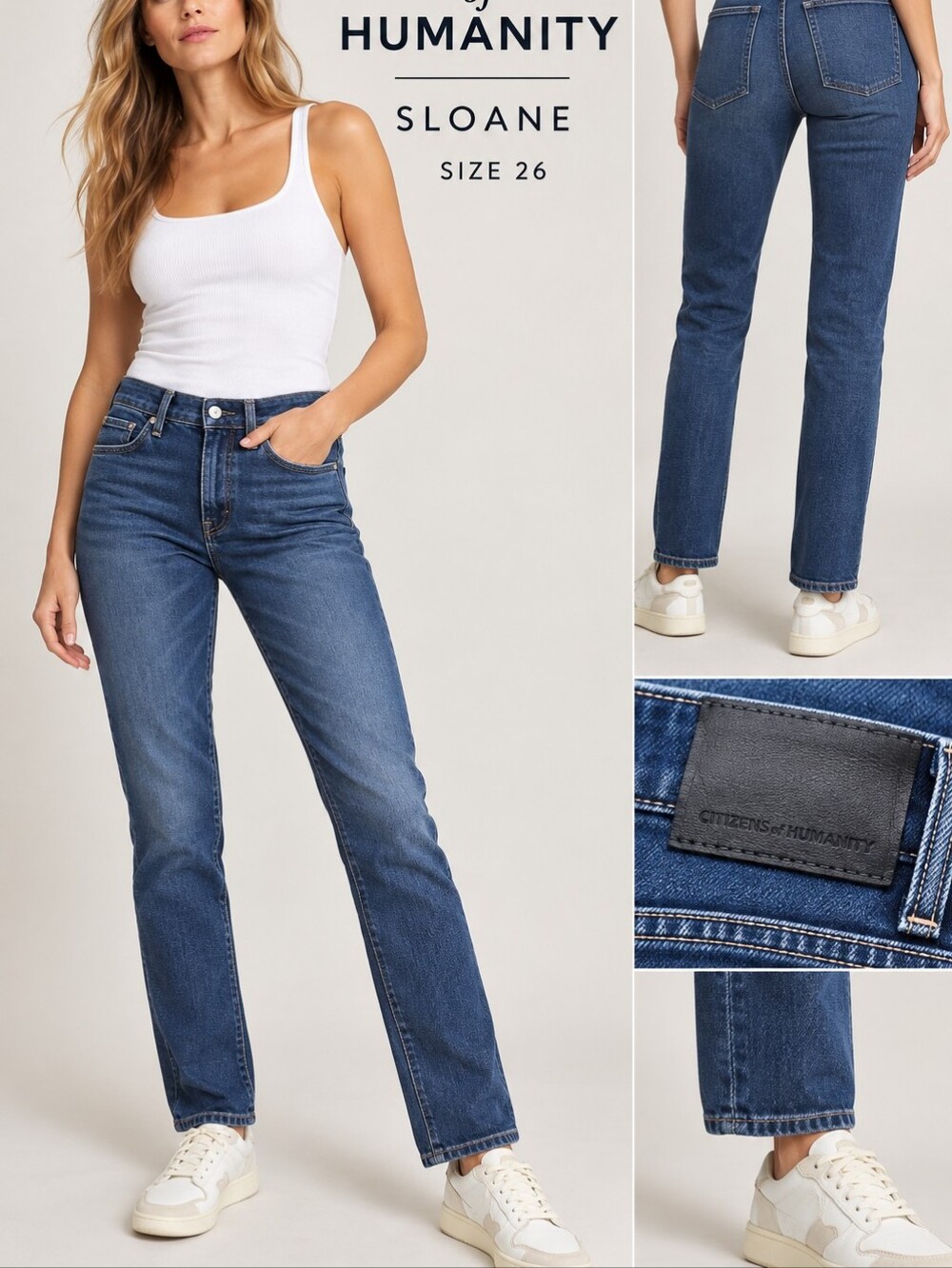 Citizens of Humanity Sloane Jeans Size 26 Blue Denim